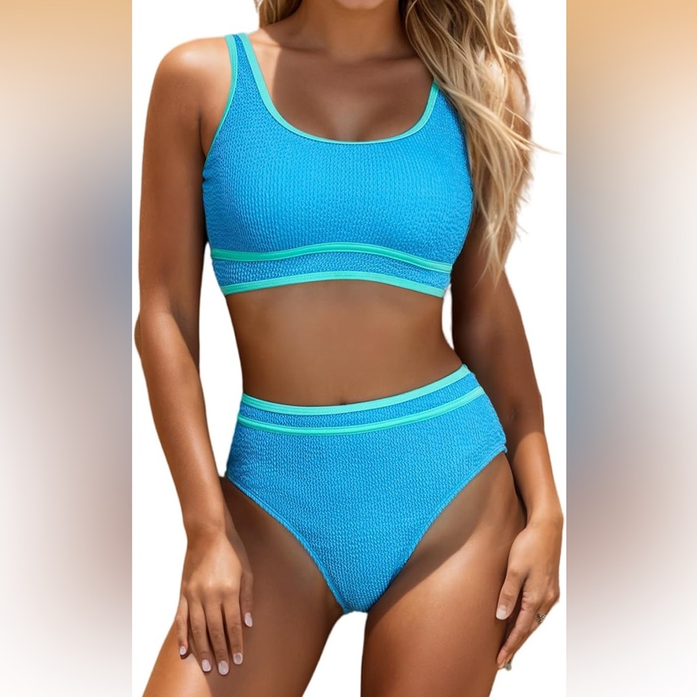 Aqua and blue Women's Bikini Set